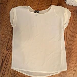 Mango white chiffon shirt